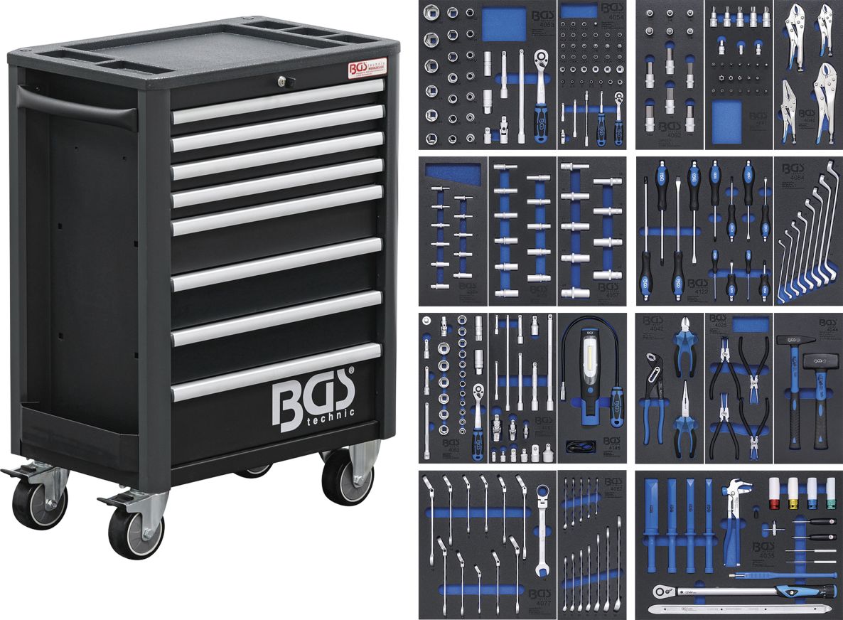 BGS 4114 Tool trolley Profi Exclusive 8 drawers with 259 tools