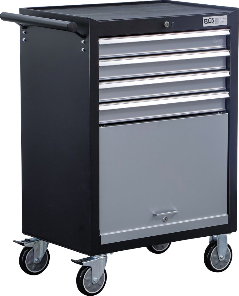 BGS 6070 Tool trolley 4 drawers, 1 folding compartment empty