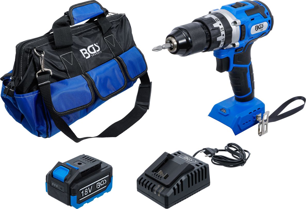BGS 7397 Cordless impact wrench set brushless 65 Nm 1x 18V 4.0Ah battery and quick charger in bag