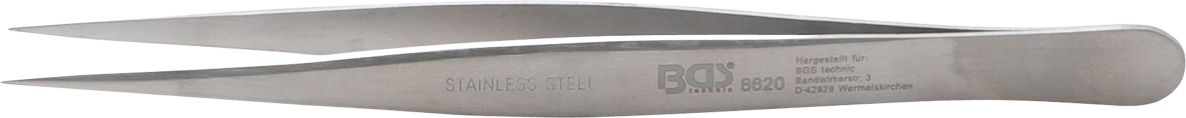 BGS 8620 Stainless steel tweezers straight 125 mm