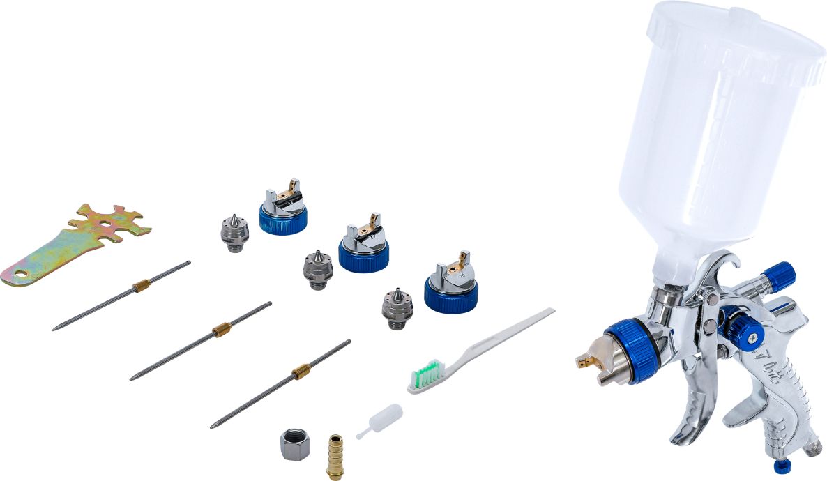 BGS 70048 Air paint sprayer with 3 nozzles 1.4 - 1.7 - 2.0 mm