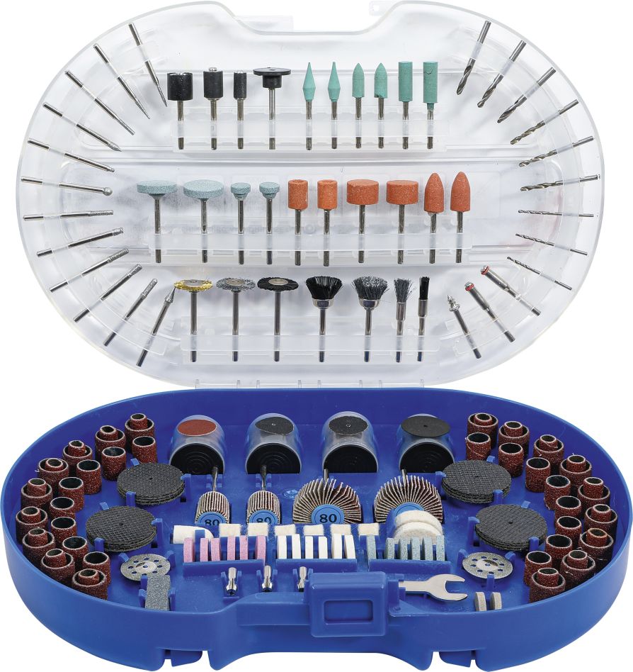 BGS 8060-1 Sanding discs/polishing discs and bores set for high-speed turning tools 315-piece