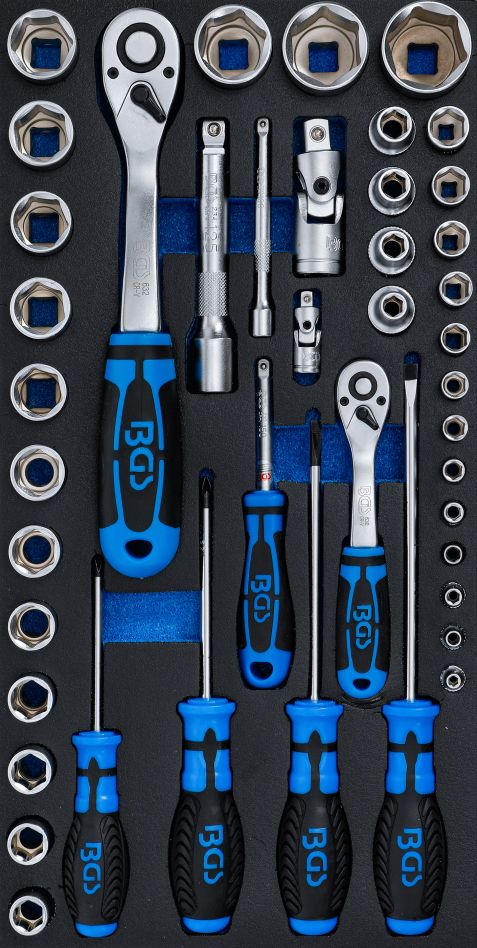 BGS 2002-7 Case insert module for BGS 2002 socket wrench set and screwdriver 43-piece