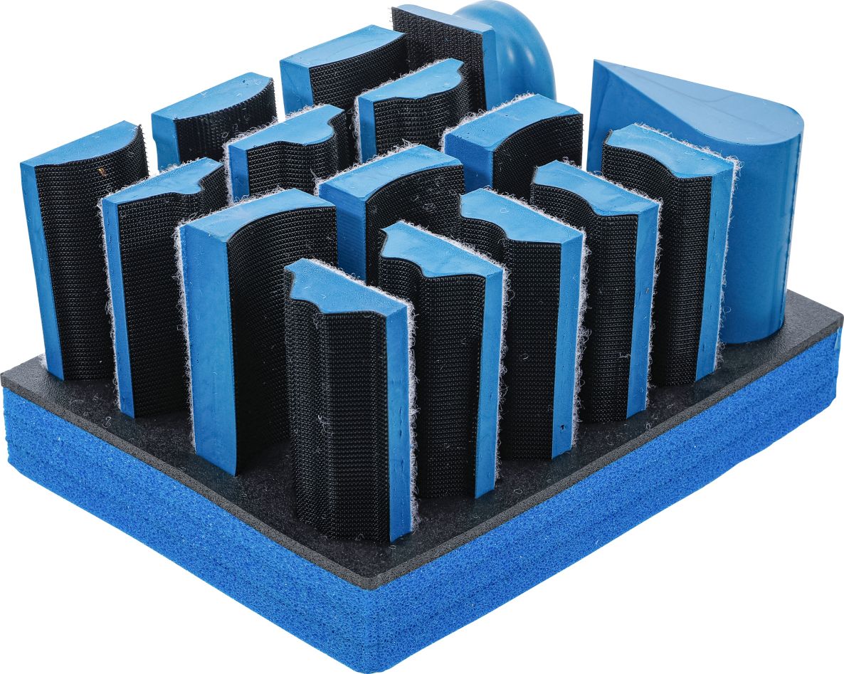 BGS 74365 Velcro sanding blocks set 16-piece
