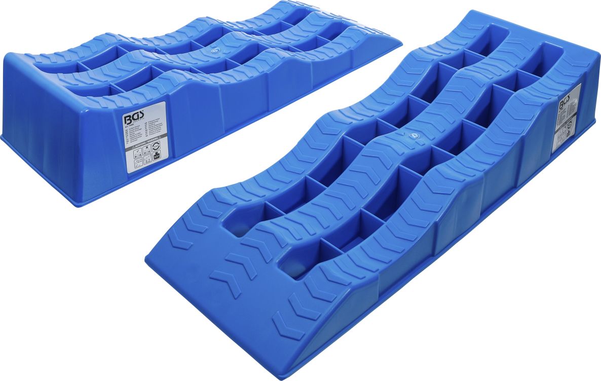 BGS 74402 Drive-up ramp set plastic with 3 ramp heights 2-piece