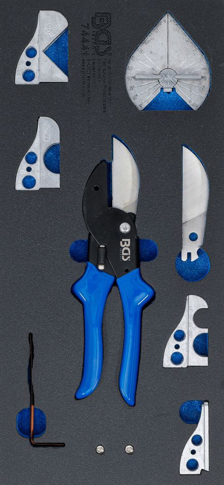 BGS 74441 Tool trolley module 1/3: kitchen and miter scissors set for plastic tubes 8-piece