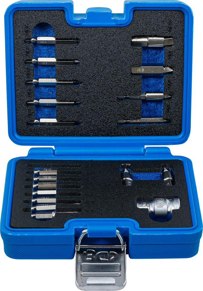 BGS 9173-1 Screws removal set for hexagon socket 1.5 - 10 mm / T profile (for Torx) T10 - T55 19-piece