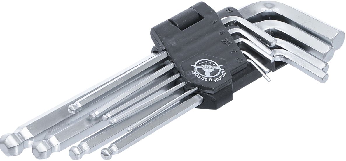 BGS Do It Yourself 815 Hexagon socket wrench set / hexagon with ball head 1.5 - 10 mm 9-piece