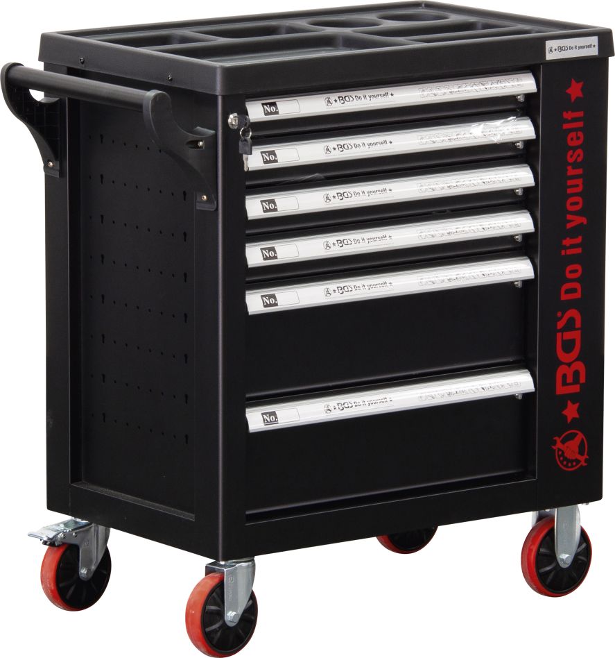 BGS Do It Yourself 6055-1 Tool trolley 6 drawers 1 side door empty