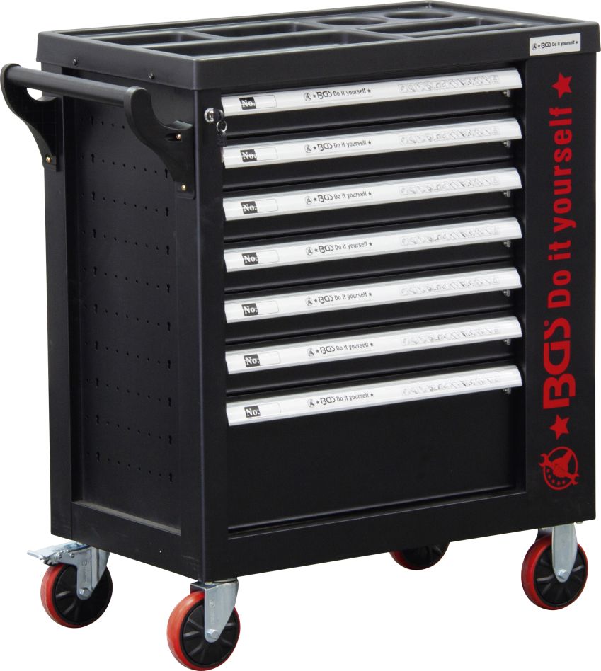 BGS Do It Yourself 6058-1 Tool trolley 7 drawers 1 side door empty