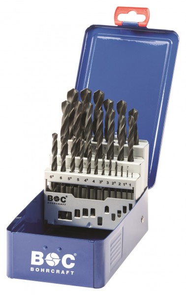 Bohrcraft 11001310025 M13 BC HSS-R 25 pcs. Spiral Drill bits Set DIN 338