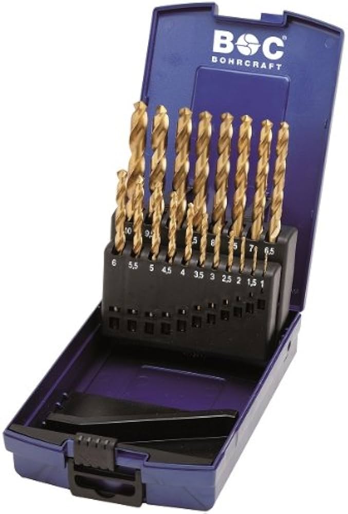 Bohrcraft 11301330025 Drill bit set KT13 HSS-TiN ABS-Box /1-13x0,5/25-pcs
