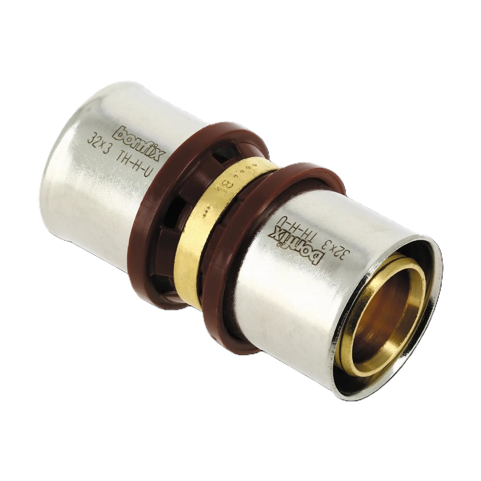 Bonfix 2000140 Alu press straight coupling 32 x 32 mm