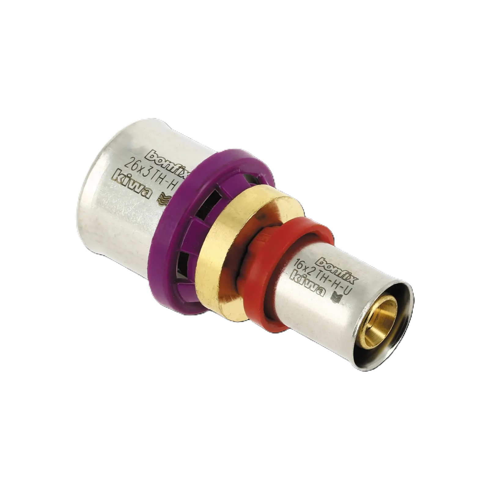 Bonfix 2000450 Alu press straight reducer coupling 26 x 16 mm