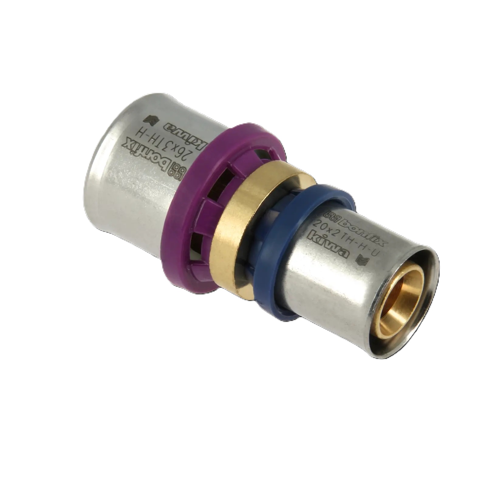 Bonfix 2000455 Alu press straight reducer coupling 26 x 20 mm