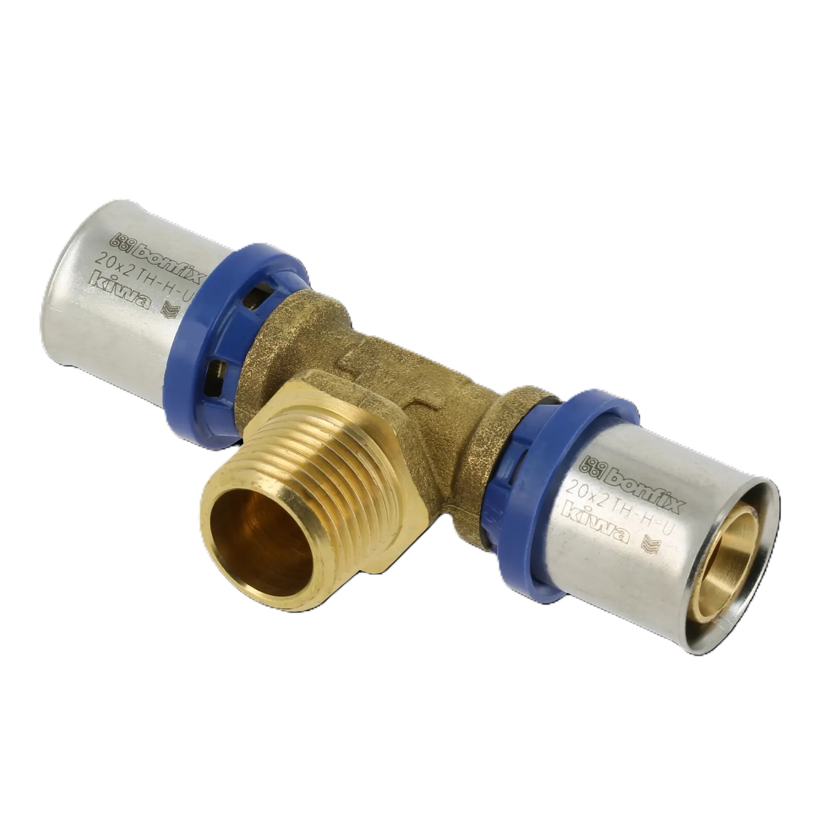 Bonfix 2000615 Alu press T-piece 20 x 1/2" x 20 mm