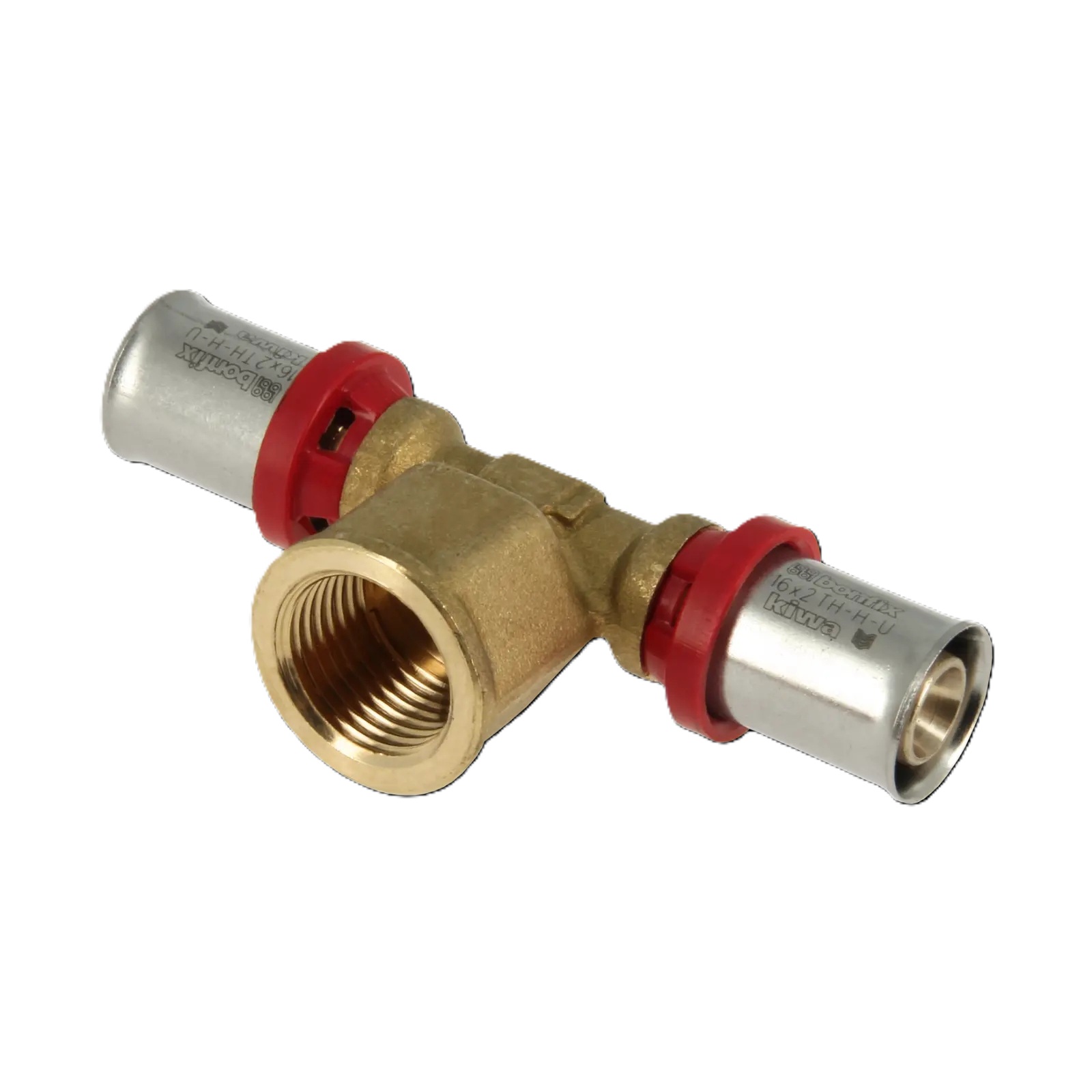 Bonfix 2000705 Alu-press tee 16 x 1/2" x 16 mm