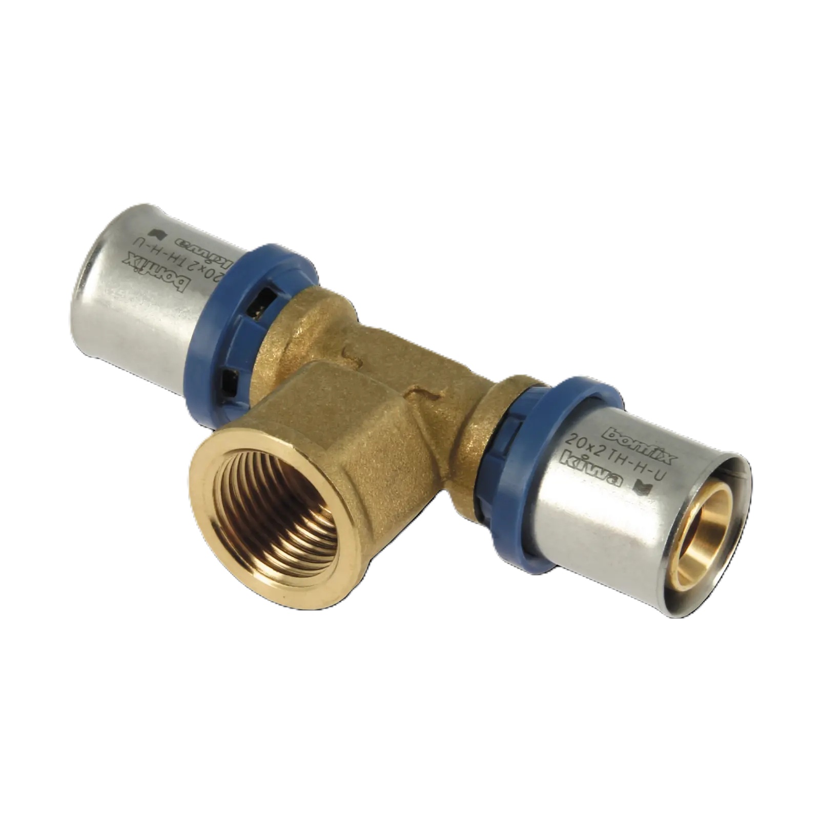 Bonfix 2000735 Alu press T-piece 20 x 3/4" x 20 mm