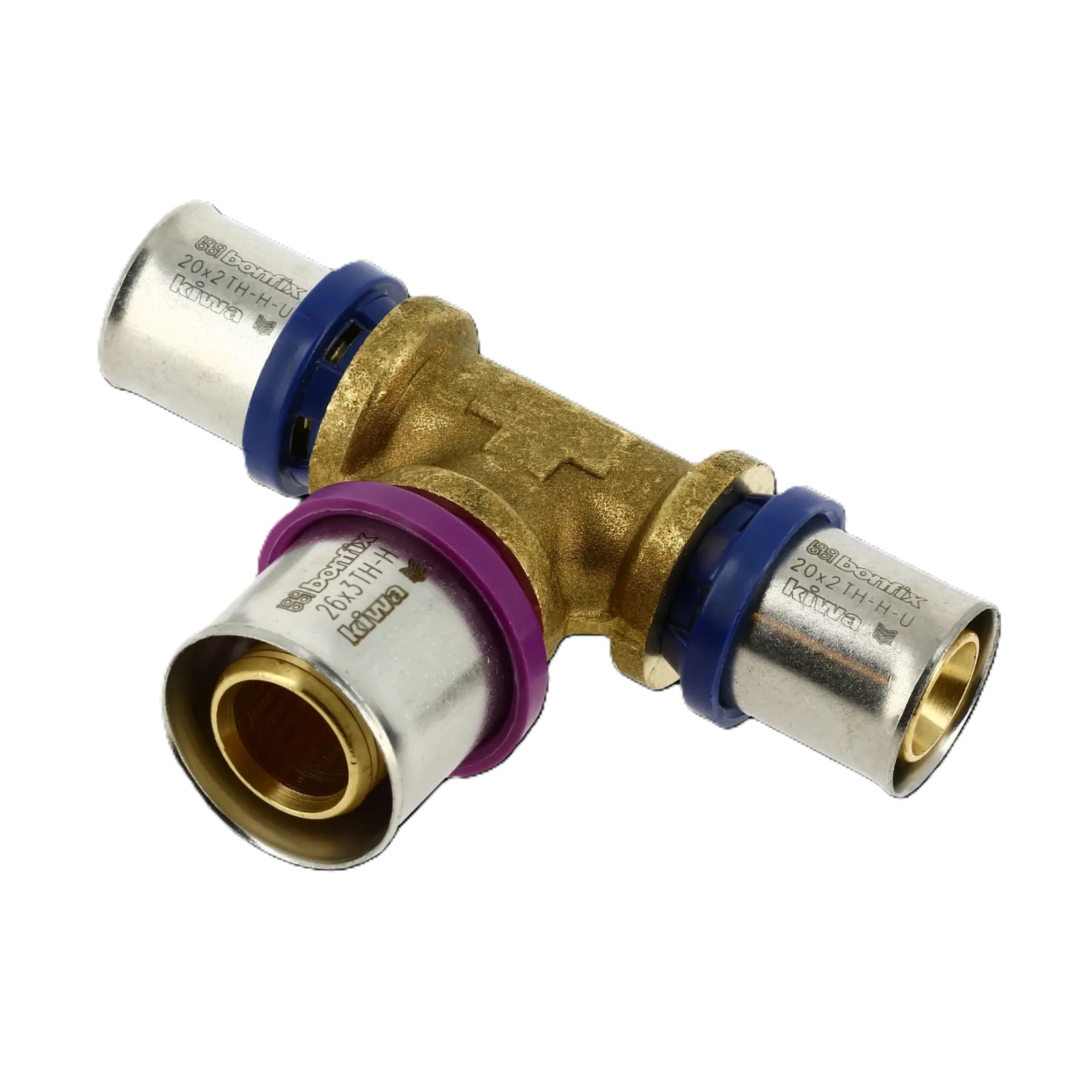 Bonfix 2000820 Alu-press reducer T-piece 20 x 26 x 20 mm