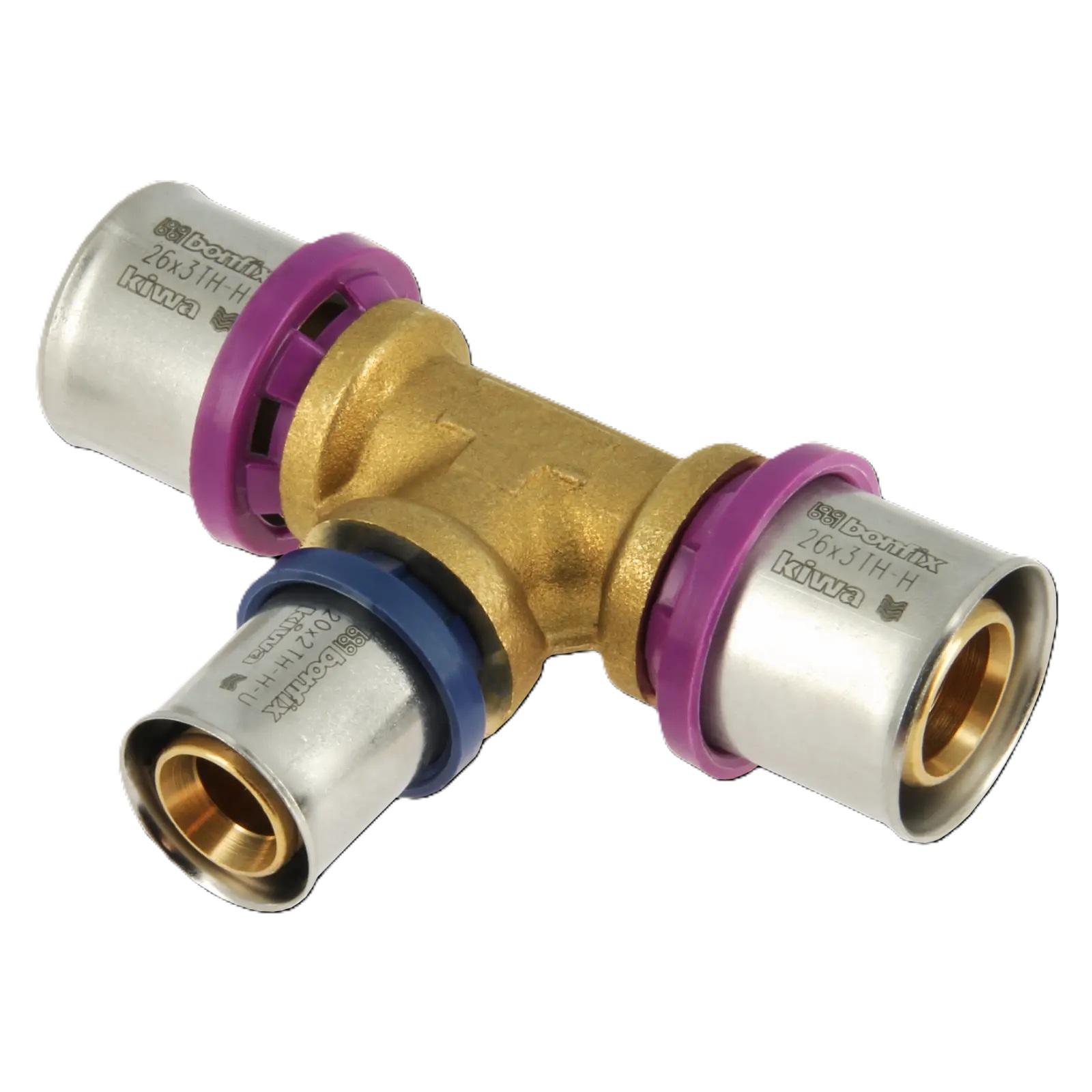 Bonfix 2000872 Alu-press reducer T-piece 26 x 20 x 26 mm