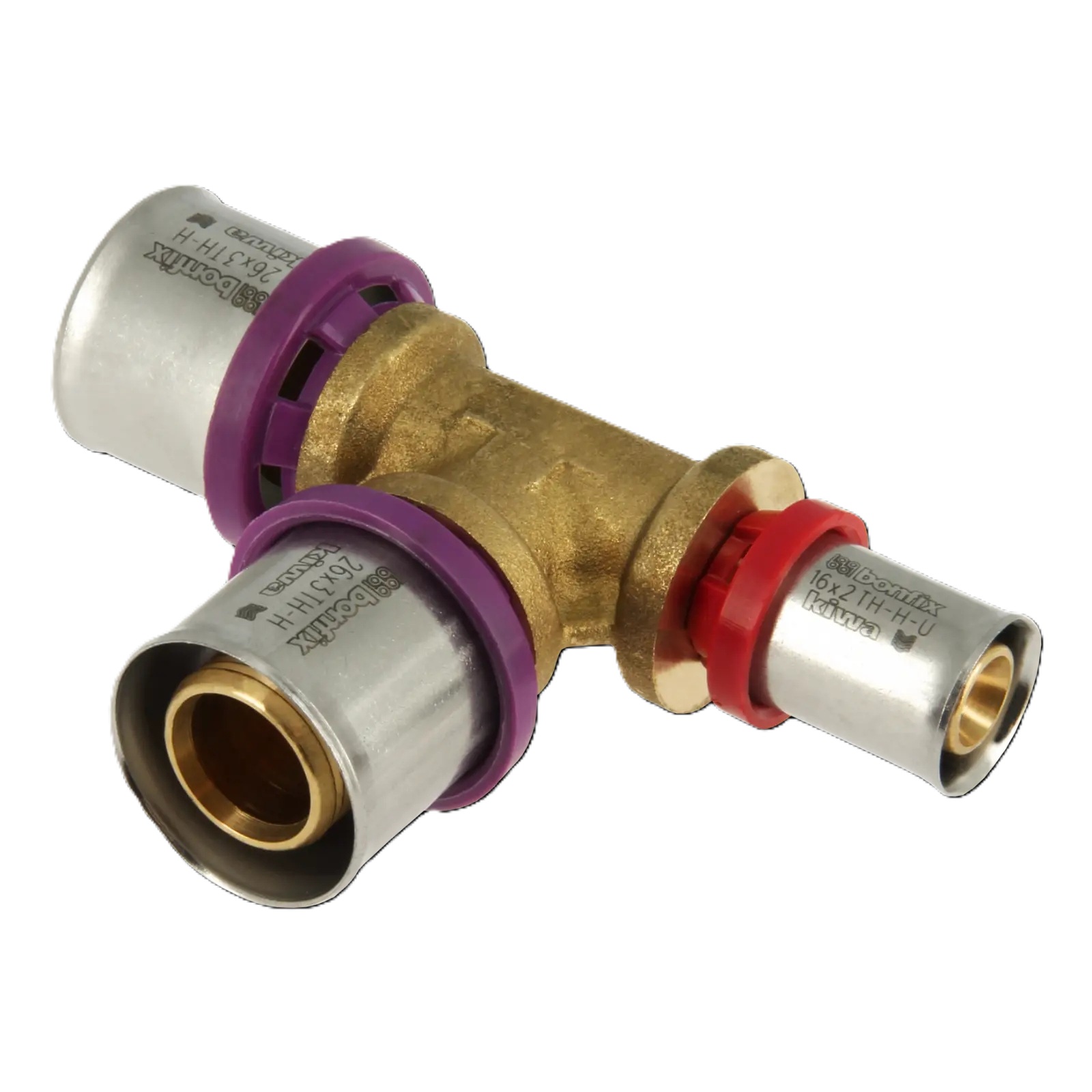 Bonfix 2000874 Alu-press reducer T-piece 26 x 26 x 16 mm