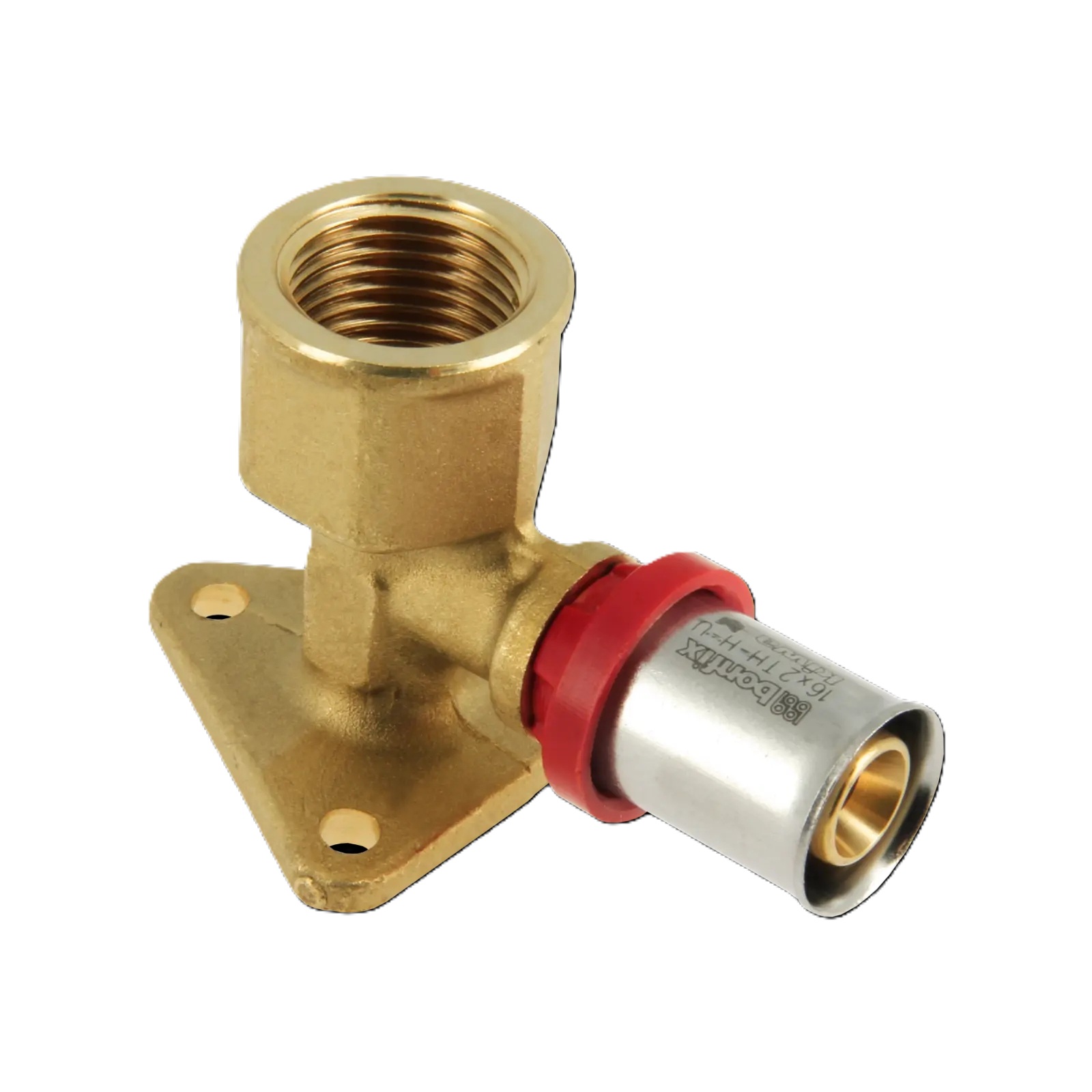 Bonfix 2001205 Alu press wall plate coupling 1/2" x 16 mm H = 47 mm