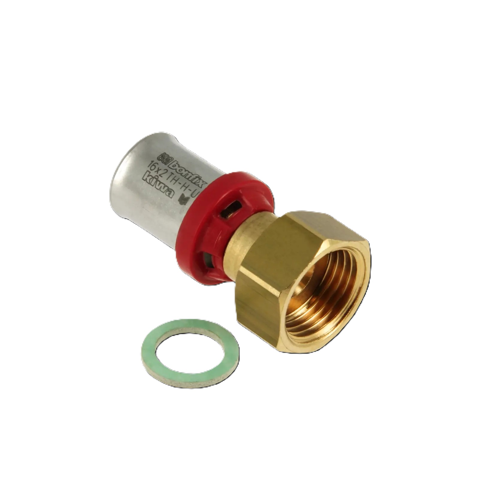 Bonfix 2002005 Alu-press 2-piece coupling with loose nut 1/2 "x 16 mm