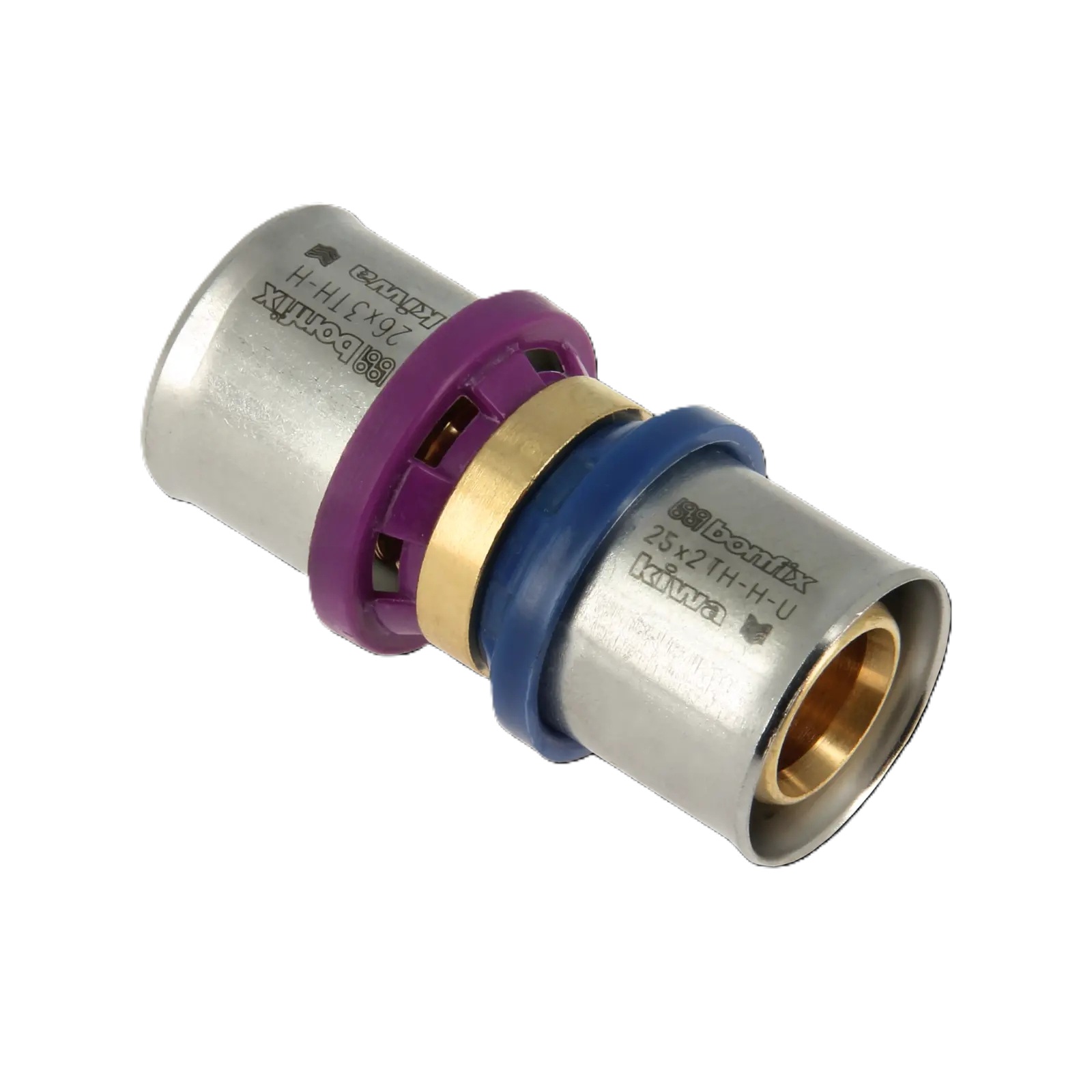 Bonfix 2000458 Alu press straight reducer coupling 26 x 25 mm