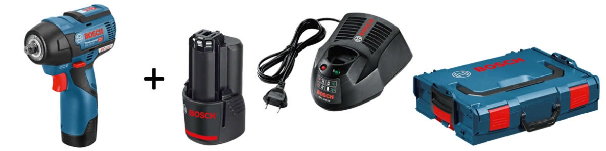 Bosch Professional 06019E0103 GDS 12V-115 cordless impact nutrunner 12V 3.0Ah Li-Ion in L-Boxx