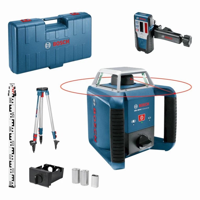 Bosch Professional 06159940JY GRL400H Rotation laser + tripod BT152 + ruler GR2400