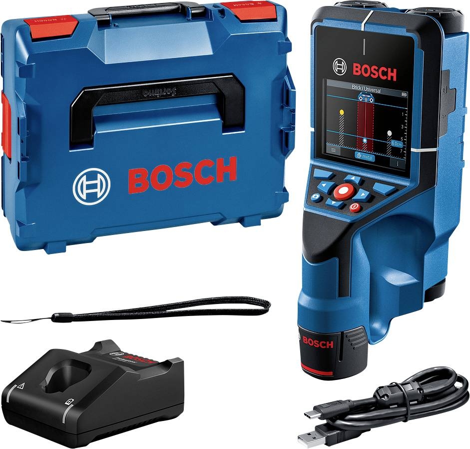 Bosch Professional 0601081601 D-tect 200 C Wall Detector 1x 12V 2.0 Ah and quick charger GAL 12V-40 CV