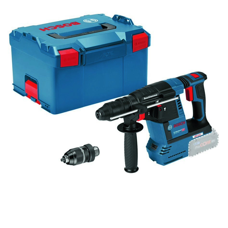 Bosch Professional 061191000J GBH 18V-26 F Cordless Hammer excl. batteries and charger in L-BOXX