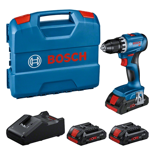 Bosch Professional 0615A5002N GSR 18V-45 cordless drill driver 18V 3 x ProCore 4.0Ah in L-Case