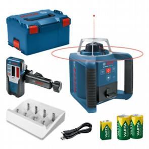Bosch Professional 0601061505 GRL 300 HV Rotation laser set 1x battery 9V, 2x battery 1.2V and charger in L-BOXX