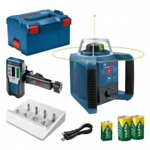 Bosch Professional 0601061704 GRL 300 HVG Rotation laser set 1x battery 9V 2x battery 1.2V and charger in L-BOXX