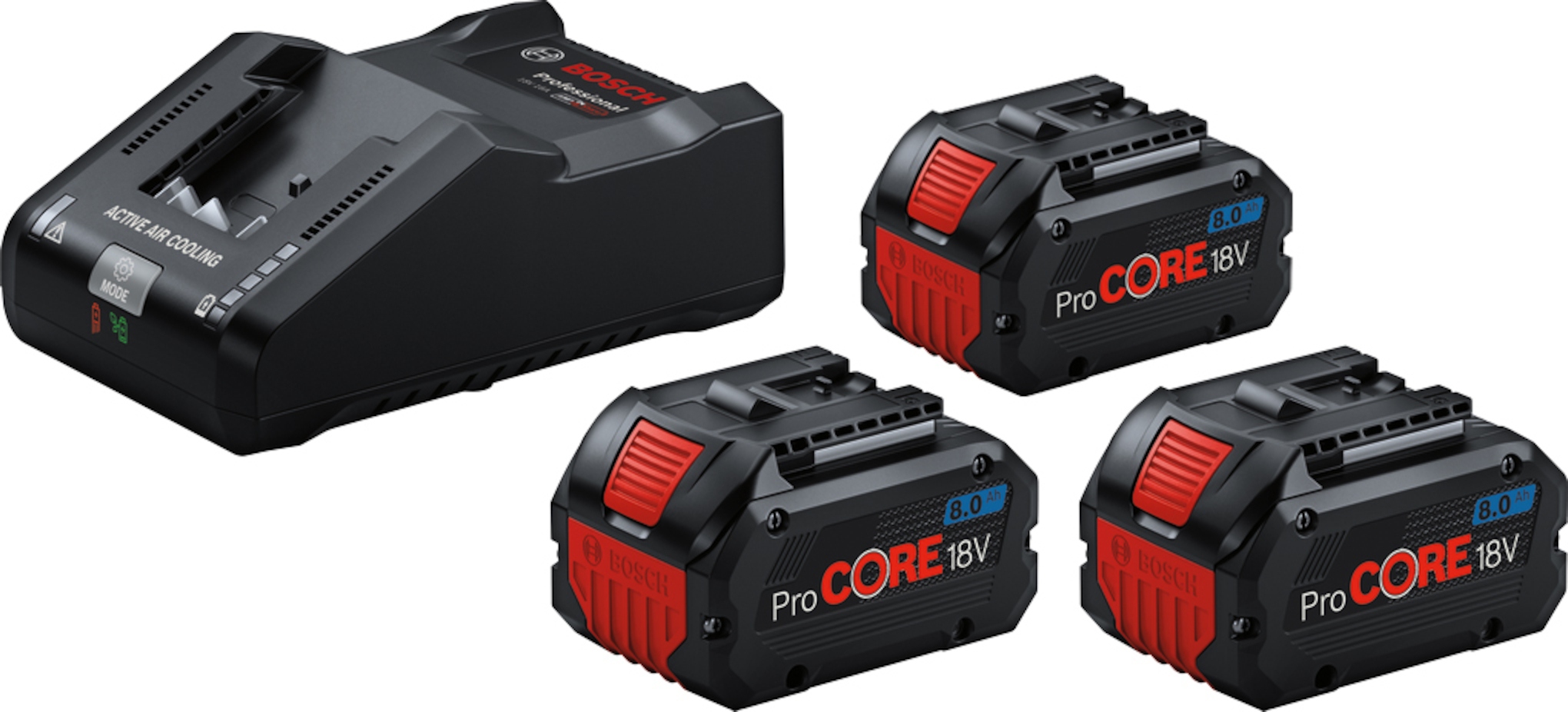 Bosch Professional Accessories 0615A5004Y Starter set 3x ProCORE 18V 8.0Ah and charger GAL 18V-160