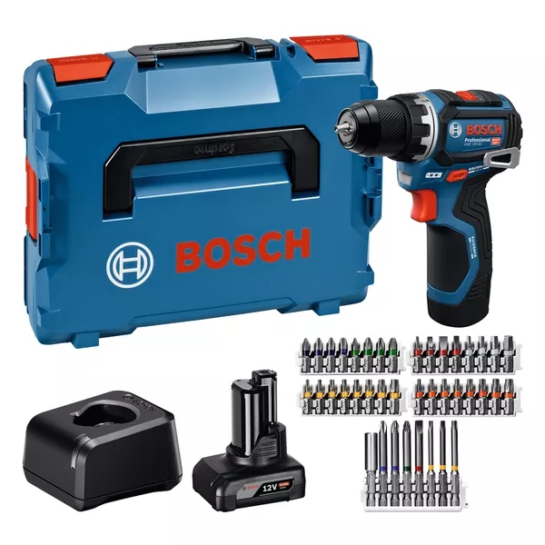 Bosch Professional 06019N7005 GSR 12V-32 cordless drill/driver 1x 12V 2.0Ah/1x 4.0Ah battery pack and quick charger in L-BOXX
