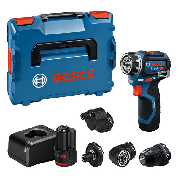 Bosch Professional 06019N7101 GSR12V-32FC Cordless screwdriver 2x GBA 12V 2.0Ah and charger GAL 12V-20 in L-Boxx