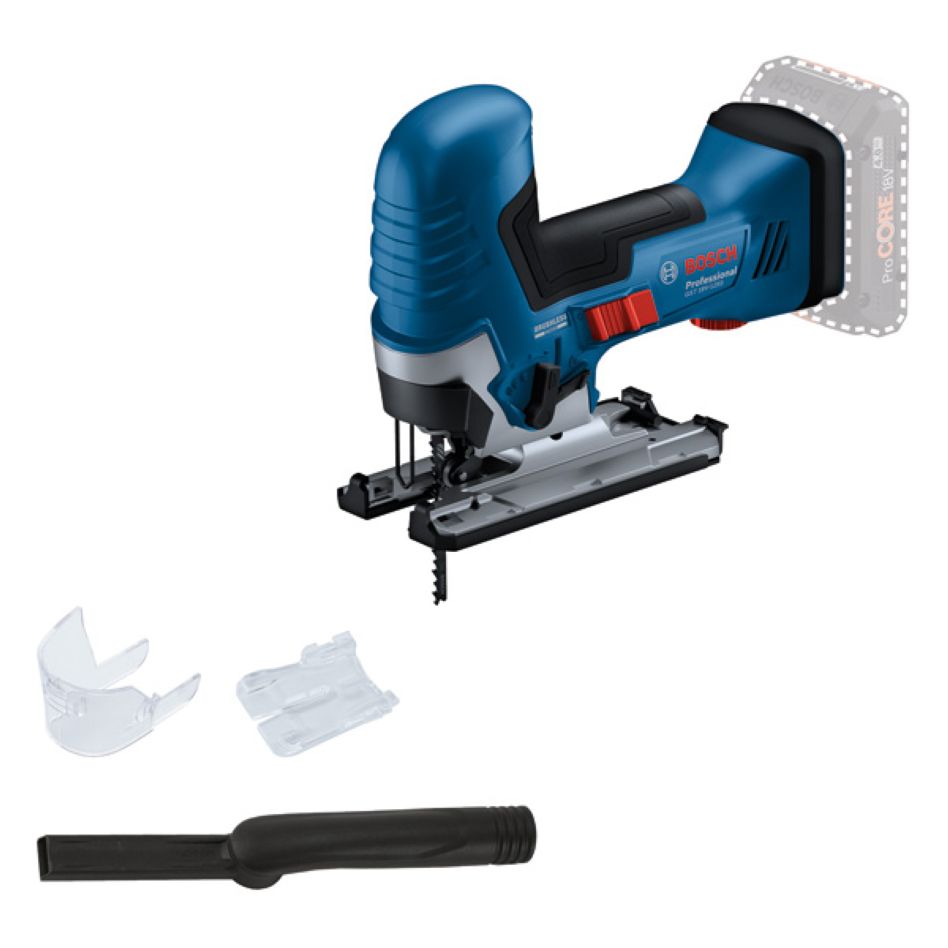 Bosch Professional 0615V0003B GST18V-125S cordless jigsaw excl. battery and charger + Saw blade set T144 DF 25-piece in box