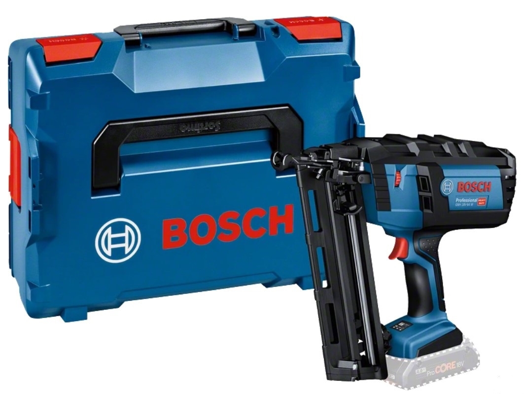 Bosch Professional 0601481001 GNH 18V-64 M Professional Accu Bradtacker 16G 18V excl batteries and charger in L-Boxx 601481001