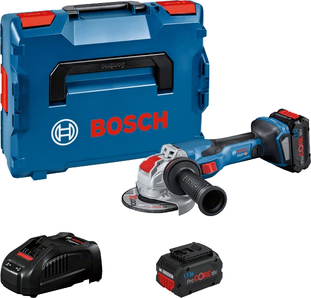 Bosch Professional 06019H6402 X-LOCK GWX 18V-15 C Accu Angle Grinder 125mm 18V 5.5 ProCore in L-BOXX