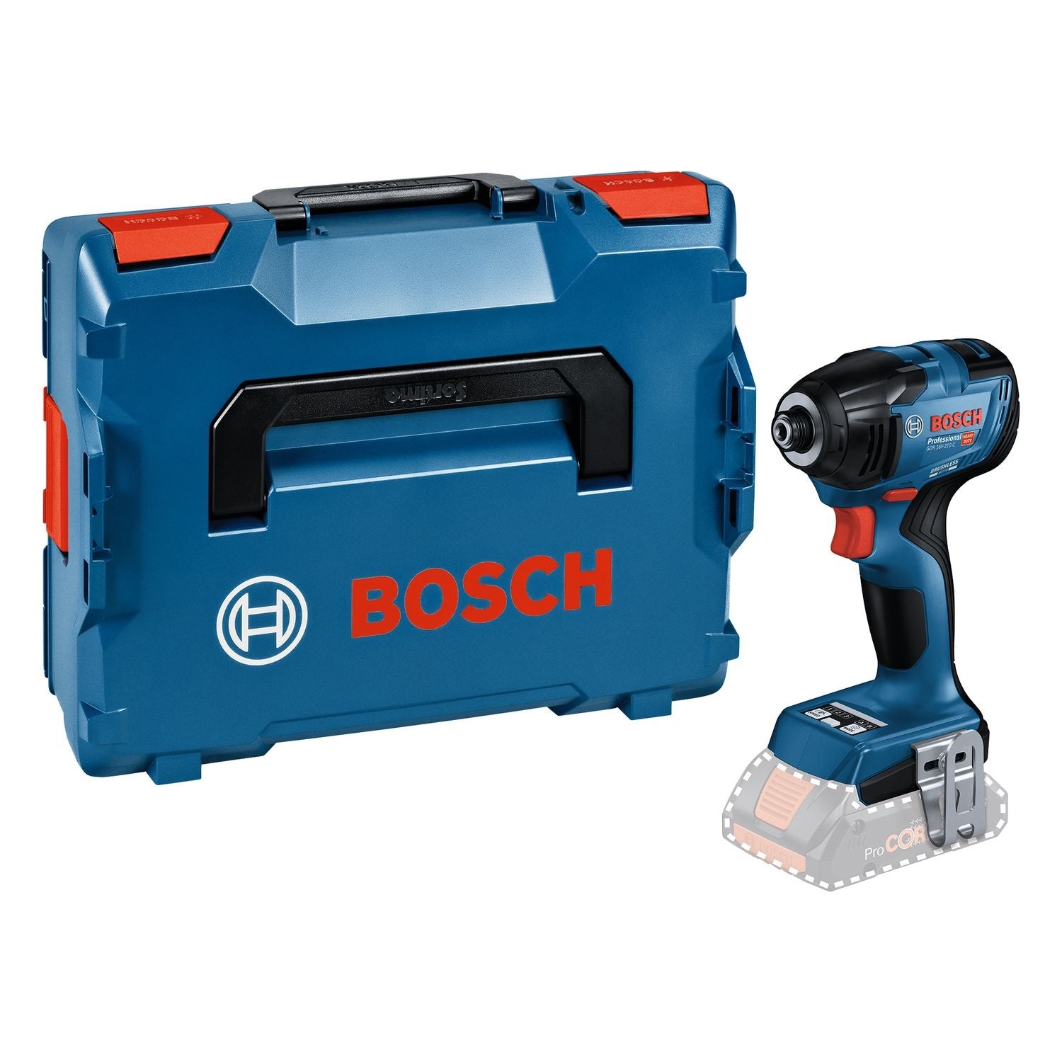 Bosch Professional 06019J0101 GDR 18V-210 C Cordless impact screwdriver 18 volts excl. batteries and charger in L-Boxx