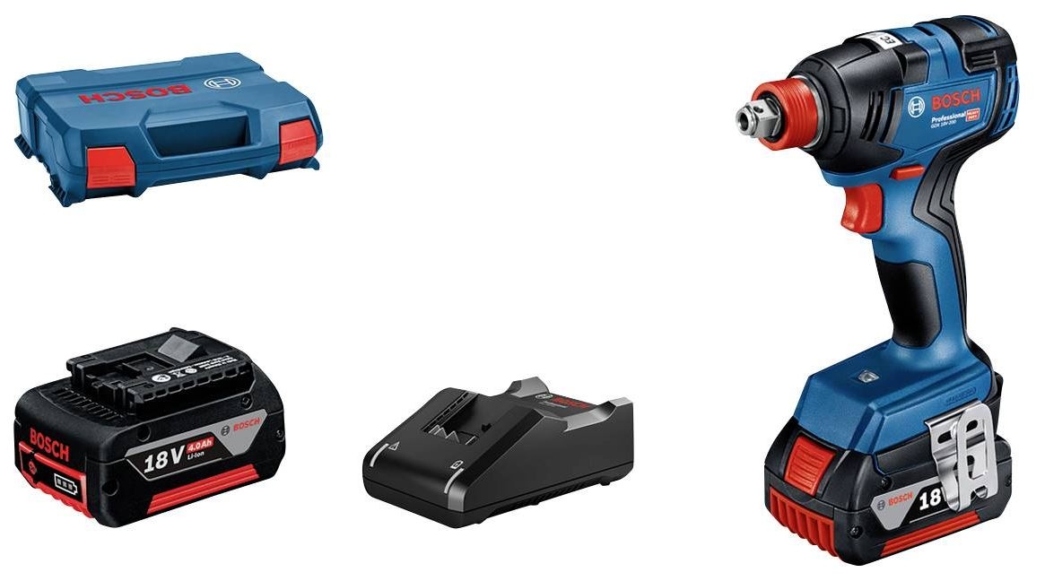 Bosch Professional 06019J2206 GDX 18V-200 Cordless Impact Driver/Wrench 18V 4.0Ah Li-ion in L-Case