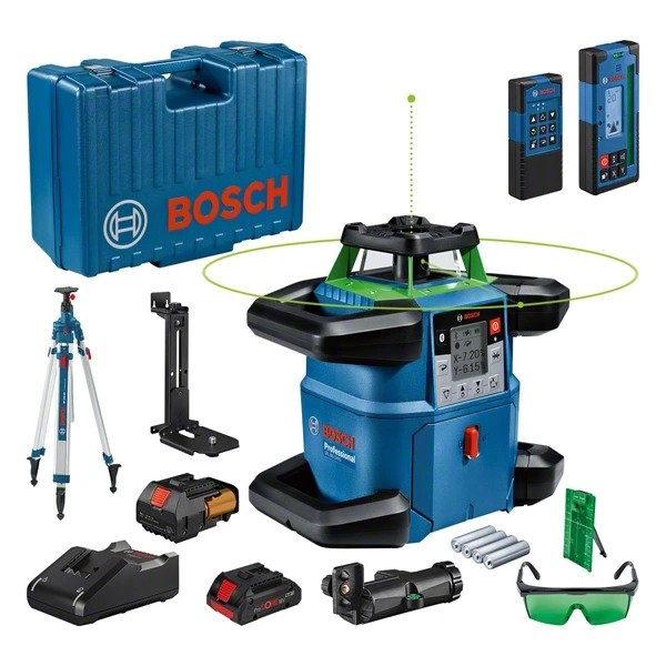 Bosch Professional 06159940PS GRL 650 CHVG Professional Rotation Laser Green 18V 4.0 ProCore + tripod