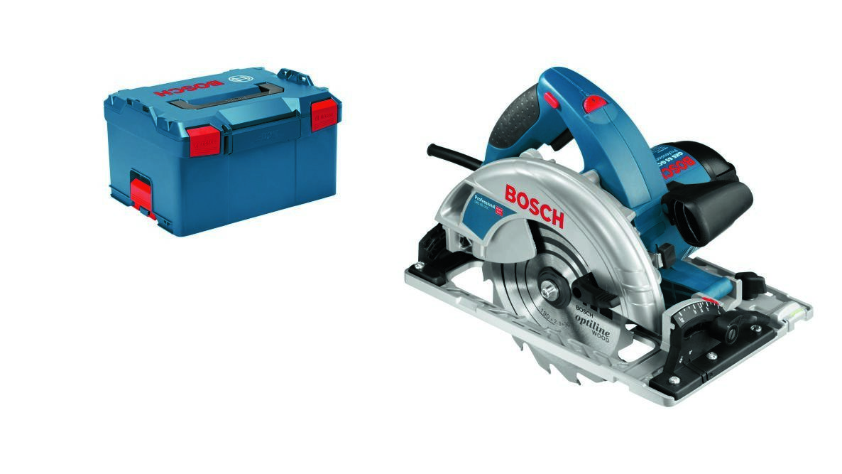 Bosch Professional 0615990M93 GKS 65 GCE Circular saw set + FSN 1400 circular saw blade in L-Boxx