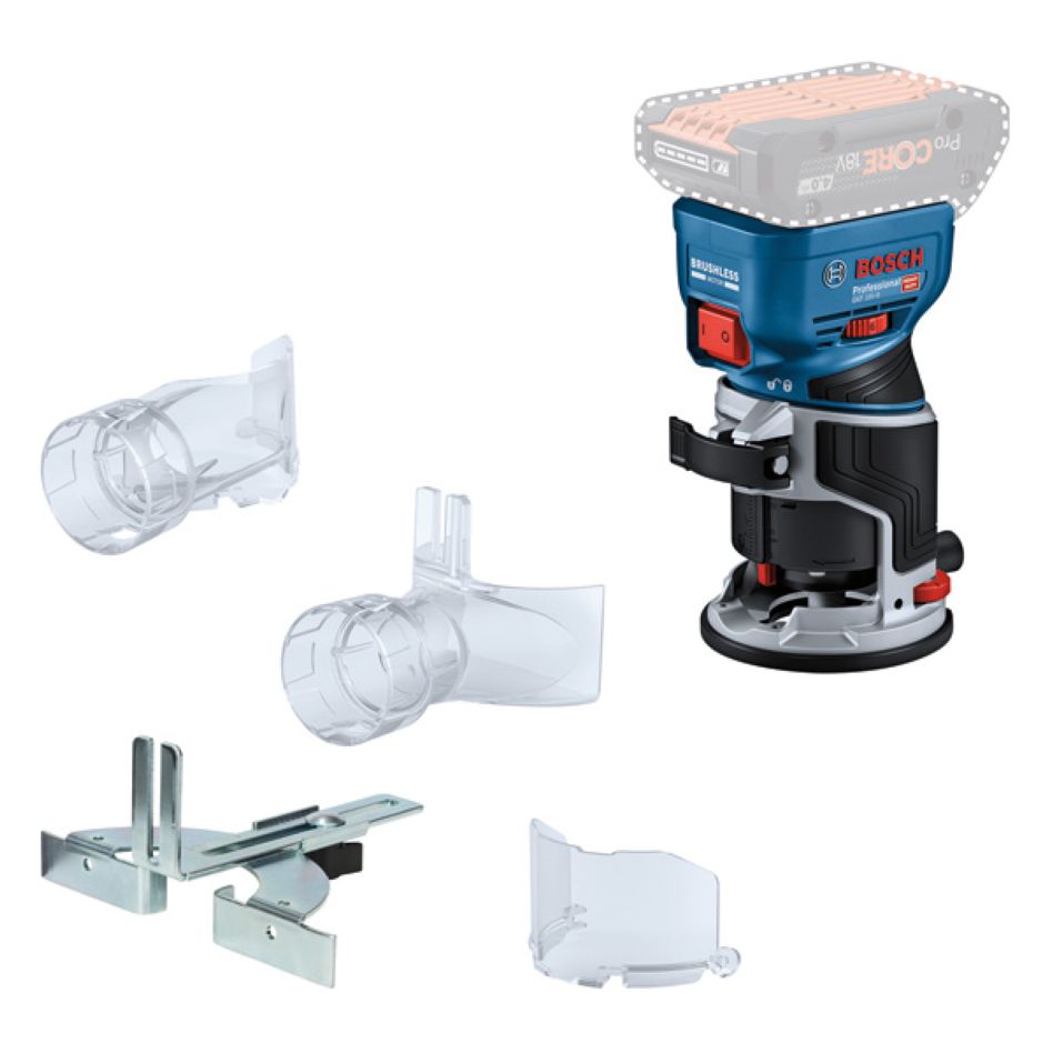 Bosch Professional 06016C2000 GKF 18V-8 Cordless Edge router excl. batteries and charger