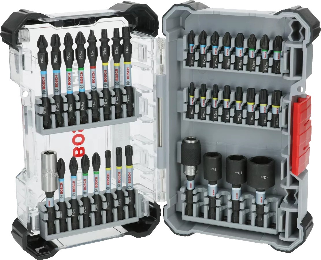 Bosch Professional Accessories 2608521U73 PRO Impact screw bit set, 36-piece