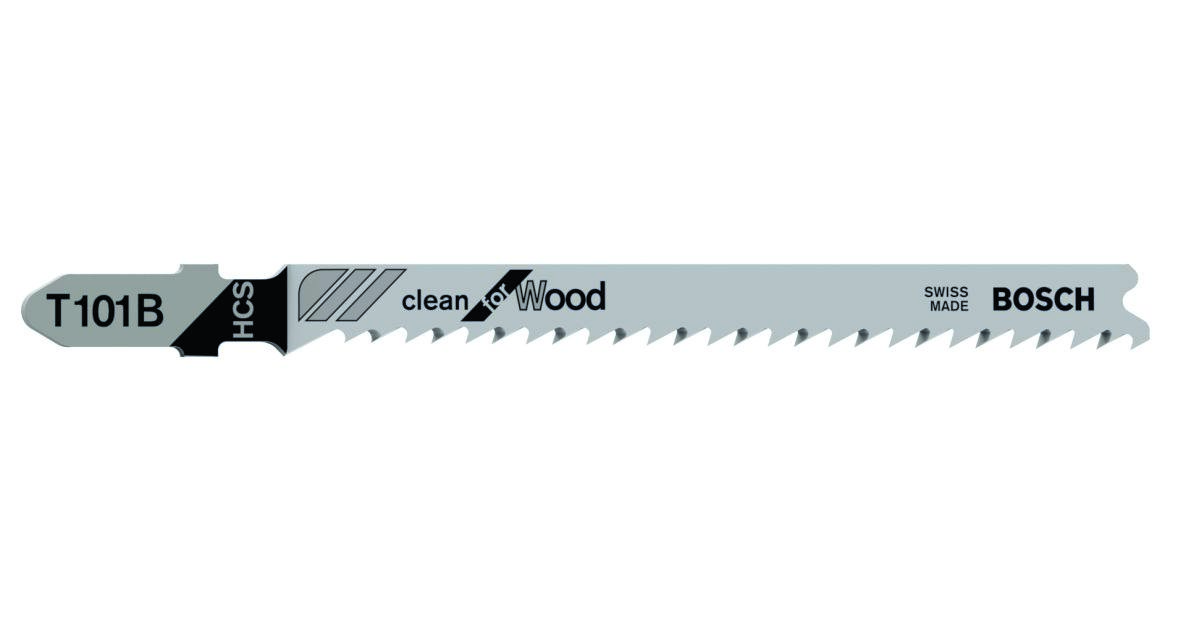 Bosch Professional Accessories 2608630030 T101B Jigsaw blades T - Shank Per 5 Wood