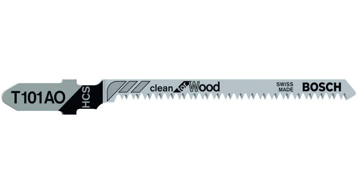 Bosch Professional Accessories 2608630031 T101AO Jigsaw blades T - Shank Per 5 Wood