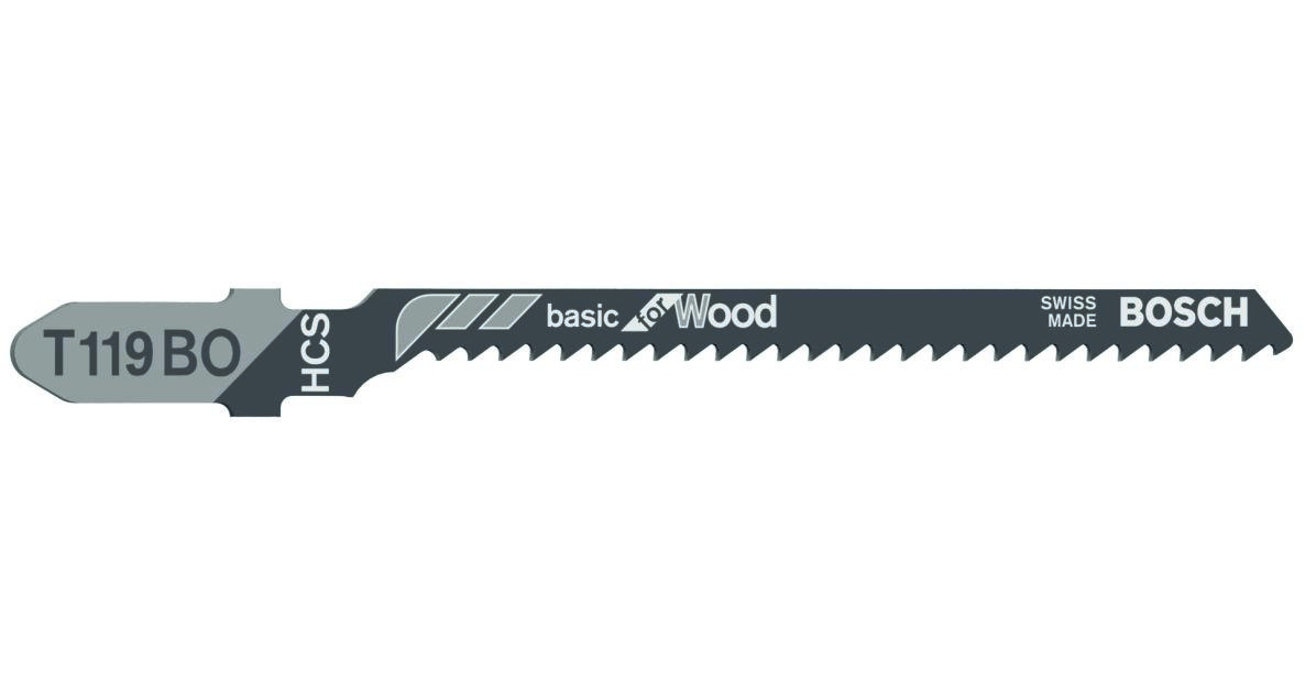 Bosch Professional Accessories 2608630310 T119BO Jigsaw blades T - Shaft By 5 Wood